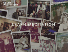 Tablet Screenshot of beginmeditating.com